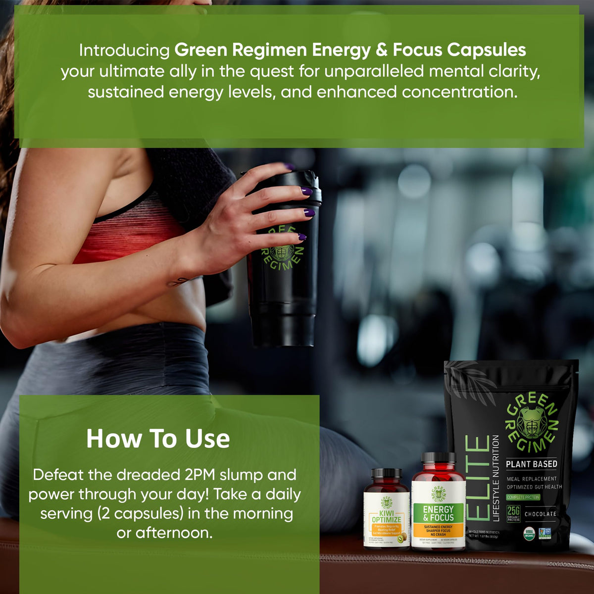 Vegan Non-GMO Energy & Focus Capsules H989282