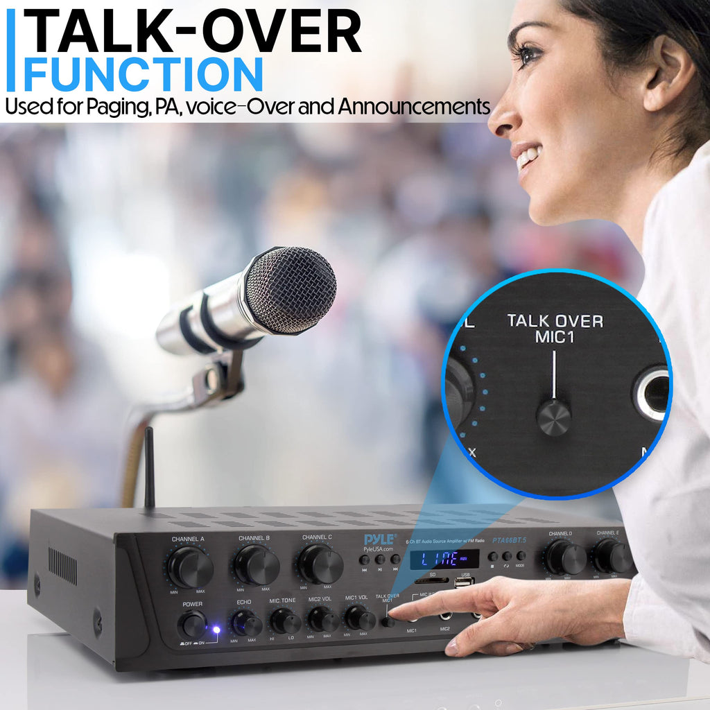 Bluetooth 6 Channel Stereo Amplifier T344