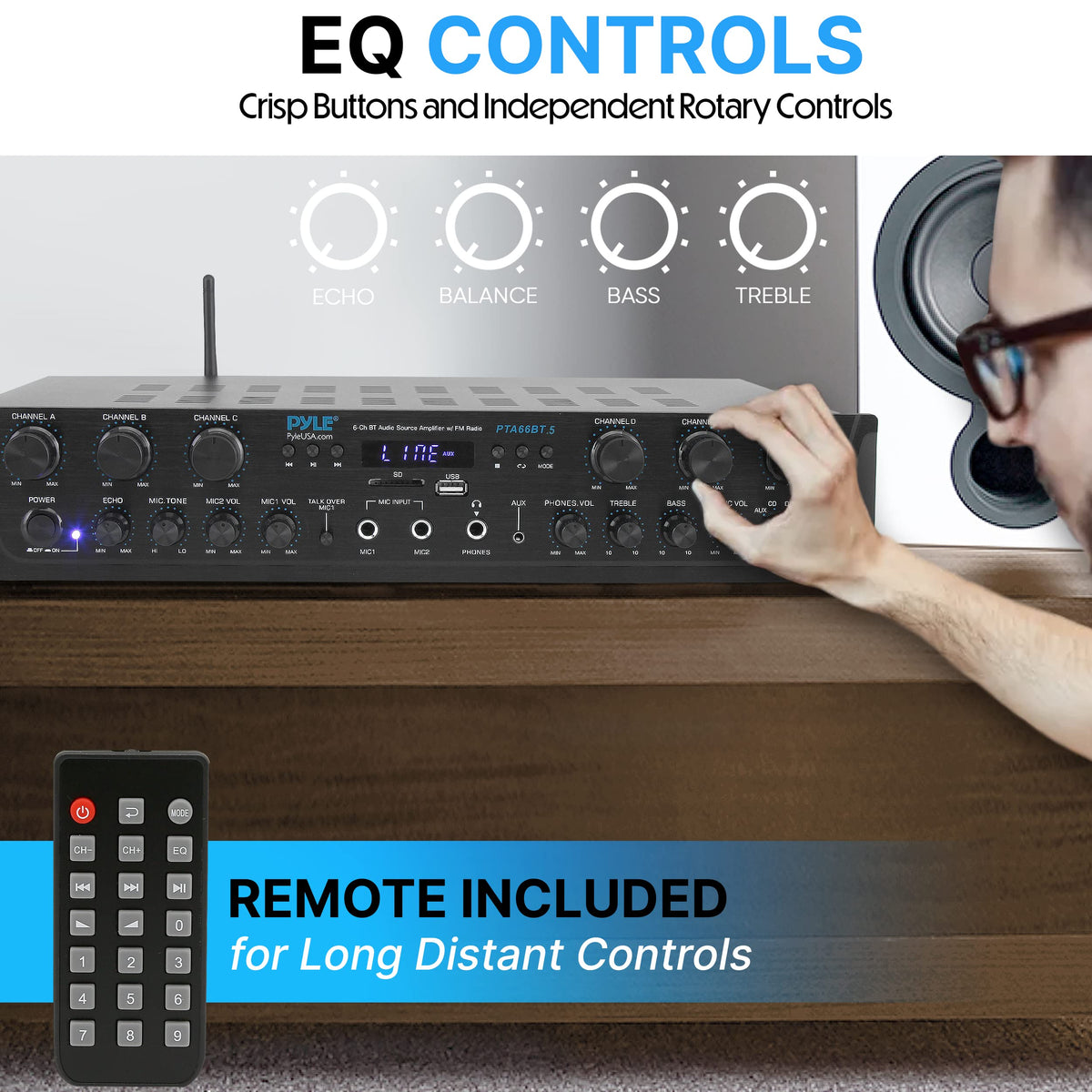 Bluetooth 6 Channel Stereo Amplifier T344