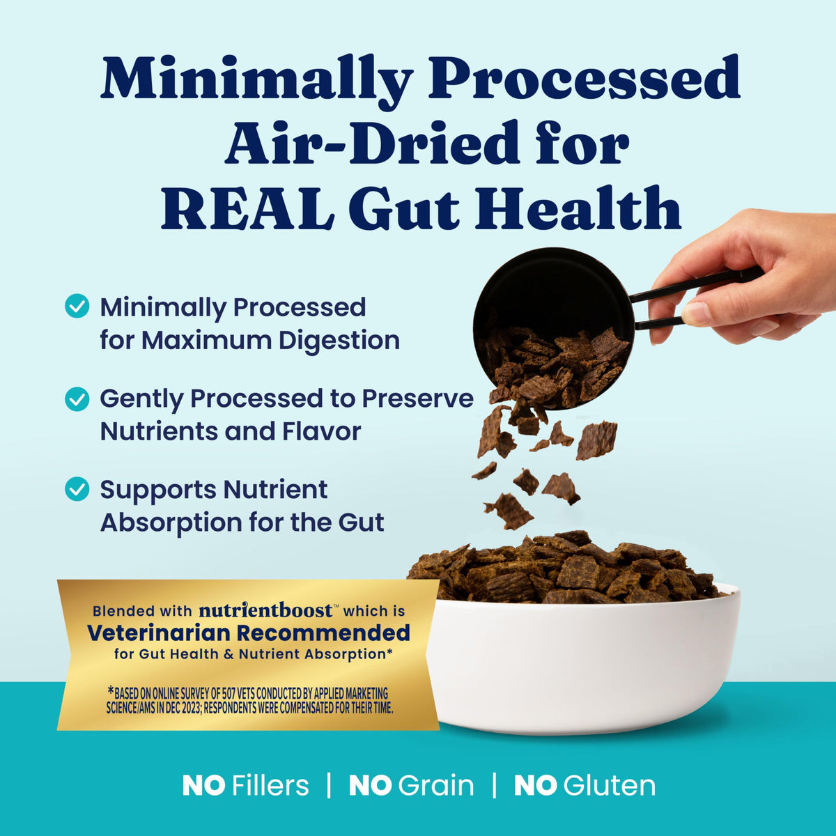 Air Dried Dog Food Topper & Treats Beef 1lb C5850