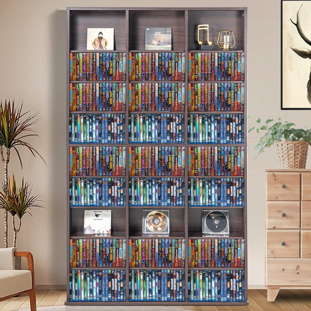 Espresso 9-Layer Media Storage Cabinet U25575