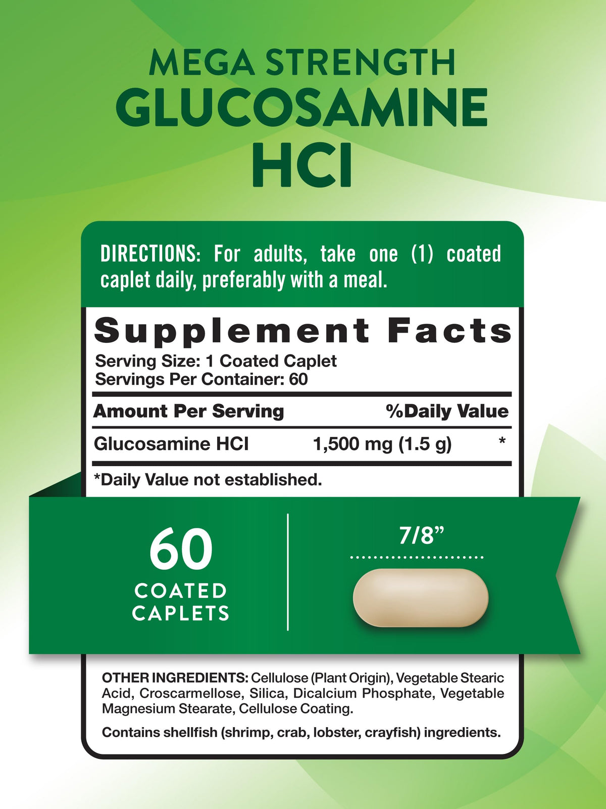 Glucosamine HCI 1500mg 60 Caplets K151