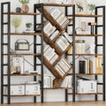 70x70 5 Tier Wooden Bookcase with 17 Open Shelf J783